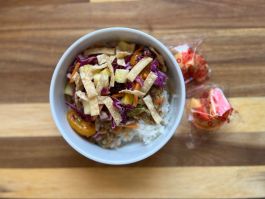 HOT: Thai Egg Roll Bowl with Jasmine Rice and Mandarin Cabbage Salad