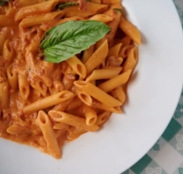 HOT: NEW! Ina's Penne Vodka Sauce with Crumbled Italian Sausage